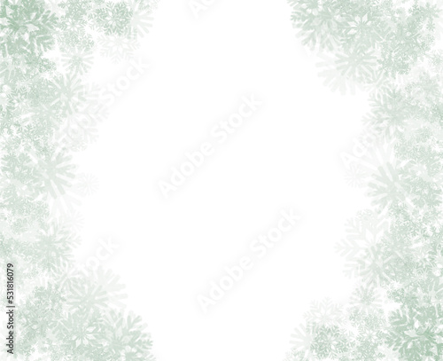 Winter snowflake fantasy image background 02 Green ver