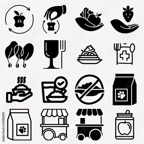Big set of food icons