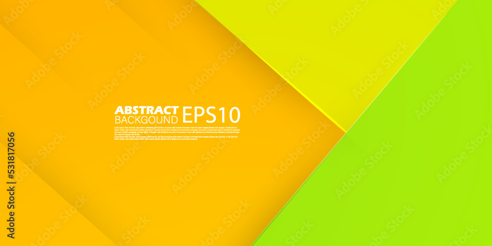 abstract background with lines and shadow. green, yellow, and orange modern design. bright poster, banner and business card . vector eps10