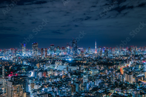 恵比寿ガーデンプレイス展望台からの東京の夜景 © Kazu8