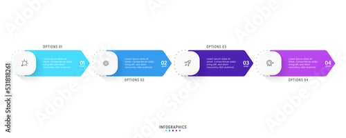 Vector Infographic label design template with icons and 4 options or steps. Can be used for process diagram, presentations, workflow layout, banner, flow chart, info graph.