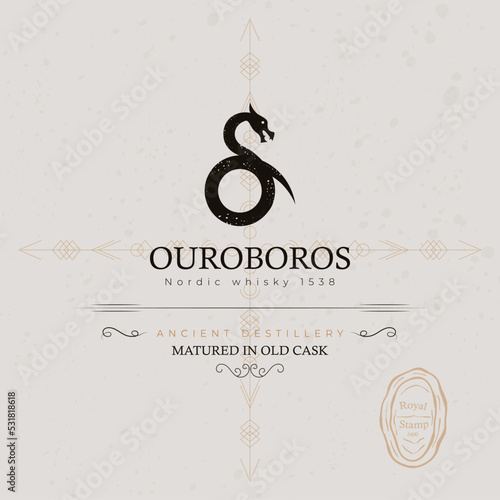 nordic whisky brand in vintage style