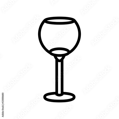 cabernet wine glass line icon vector. cabernet wine glass sign. isolated contour symbol black illustration