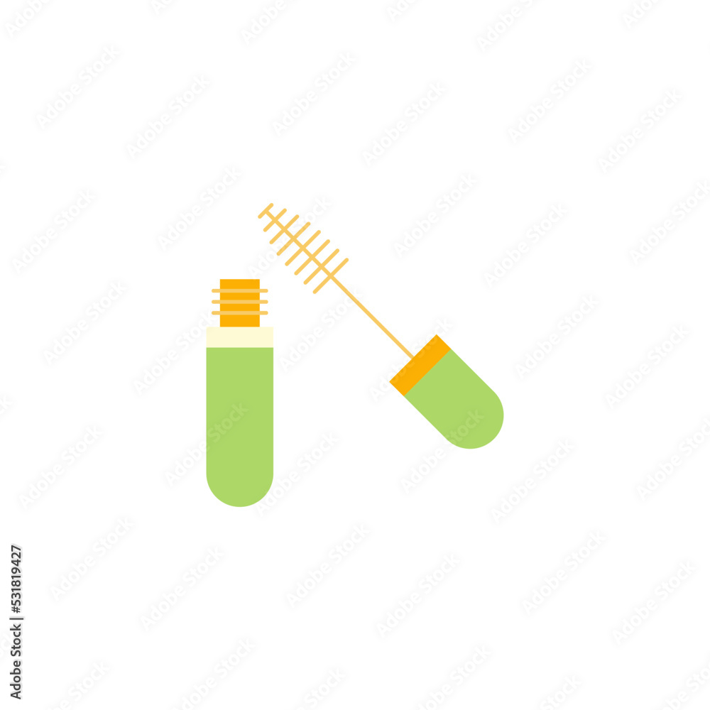 Mascara icon in color, isolated on white background Mascara icon in color, isolated on white background