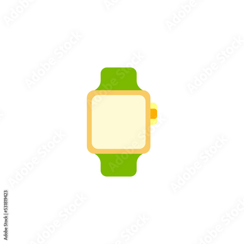 Smart watch icon in color, isolated on white background 