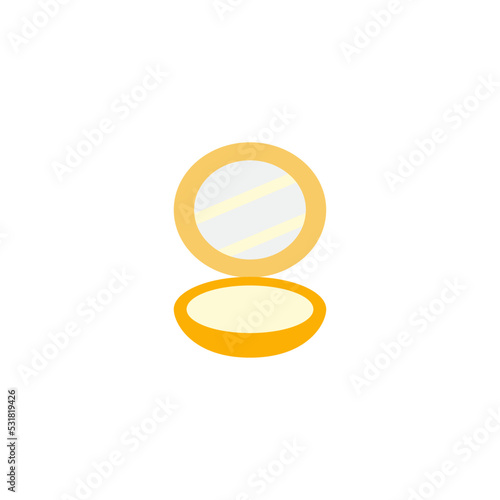 Beauty powder icon in color, isolated on white background 