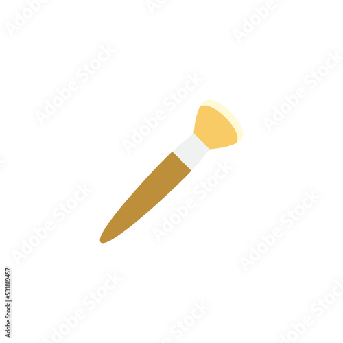 Beauty brush icon in color, isolated on white background 