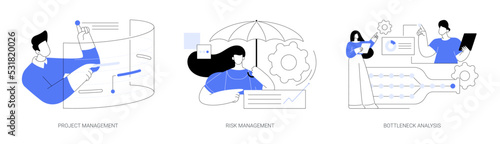 Project planning abstract concept vector illustrations.