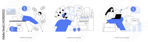 Investing savings abstract concept vector illustrations.