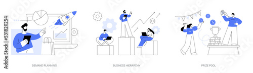 Making profit abstract concept vector illustrations.