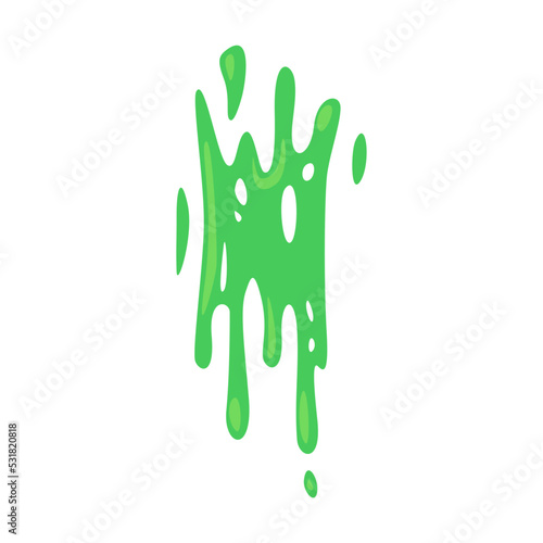 Decorative shapes and liquid borders for design. Toxic green slime flat for web design. Slimy goo splashes, blobs and mucus drops isolated vector illustration