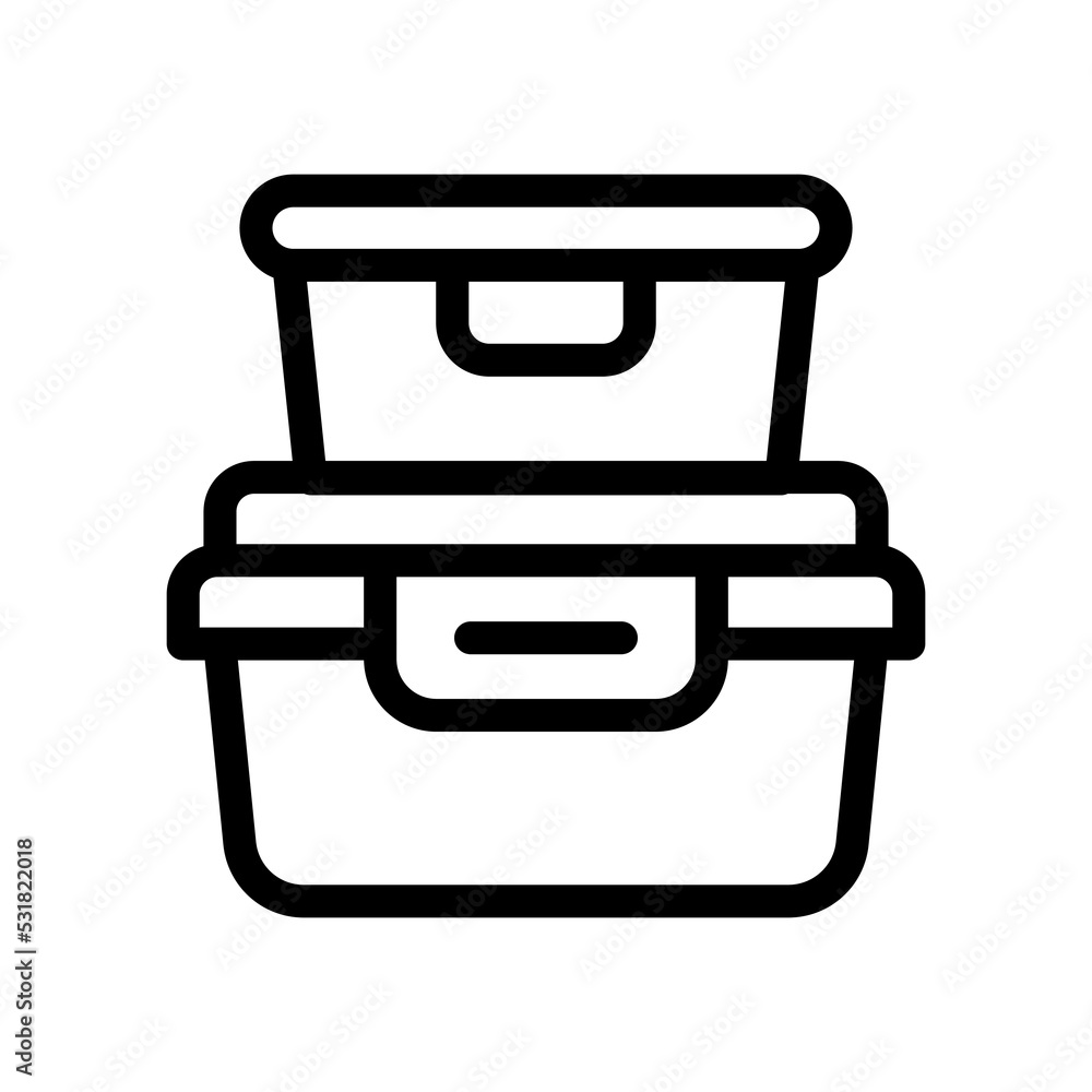 food container line icon illustration vector graphic food container line icon illustration vector graphic