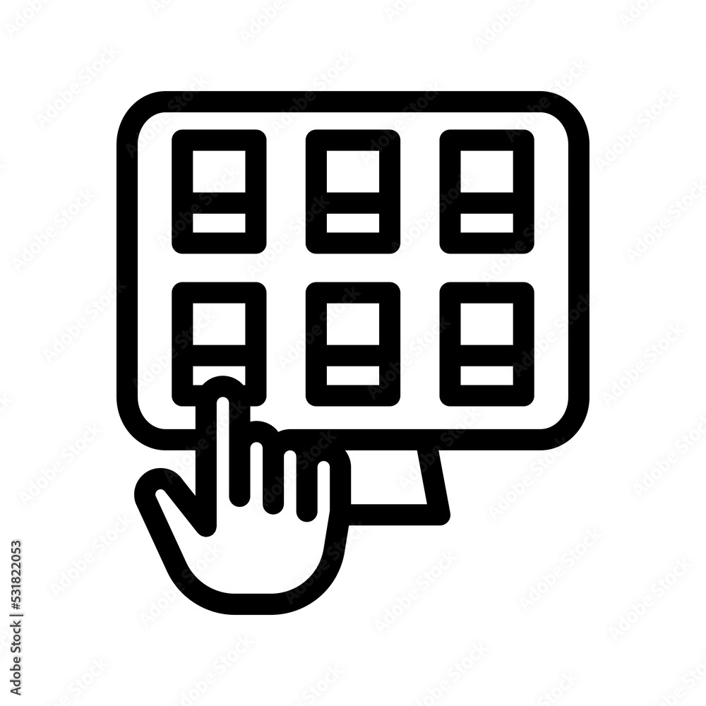 touch screen line icon illustration vector graphic touch screen line icon illustration vector graphic