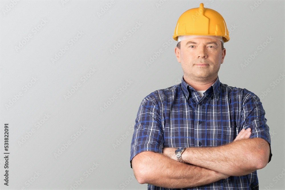 An architect man engineering posing