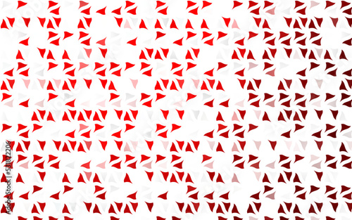 Light Red vector template with crystals  triangles.