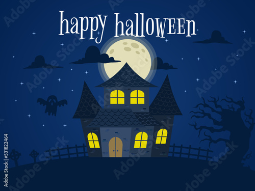 halloween background haunted house