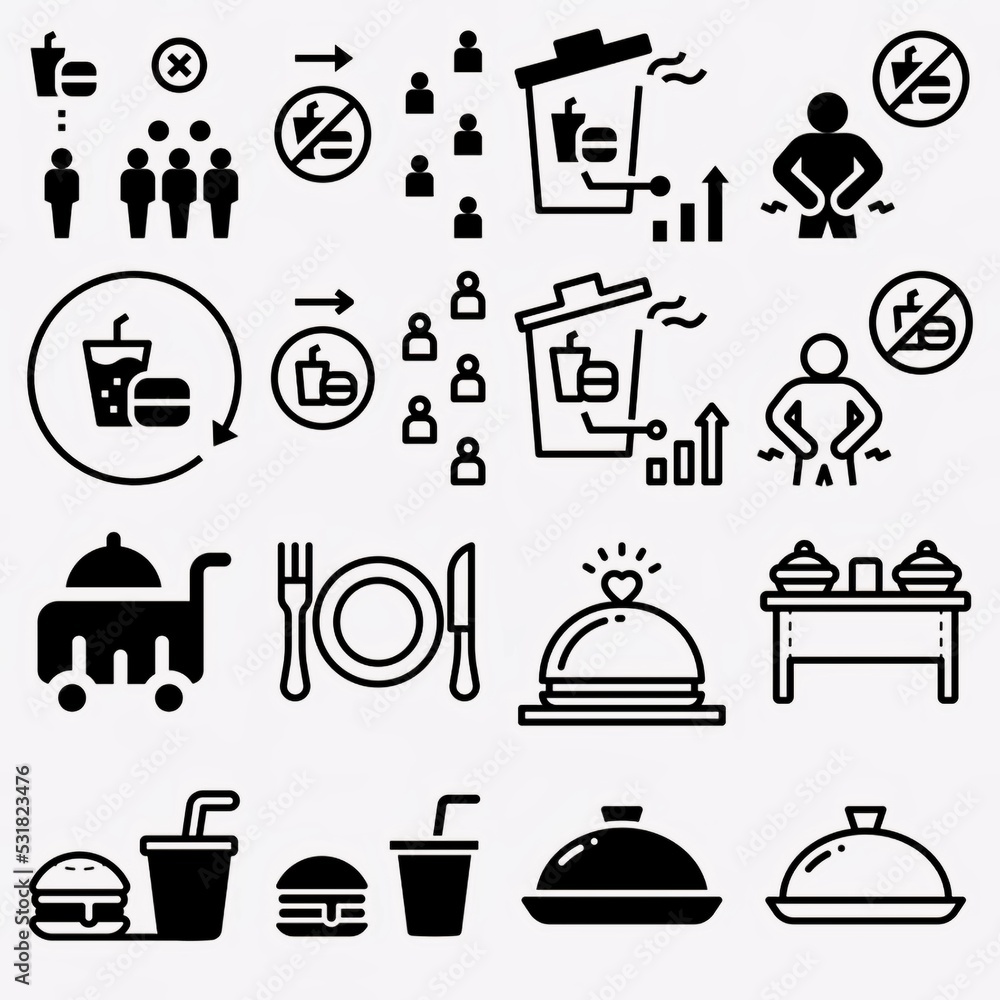 Big set of food icons Big set of food icons