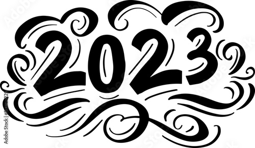 2023 new year lettering