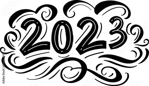 2023 new year lettering