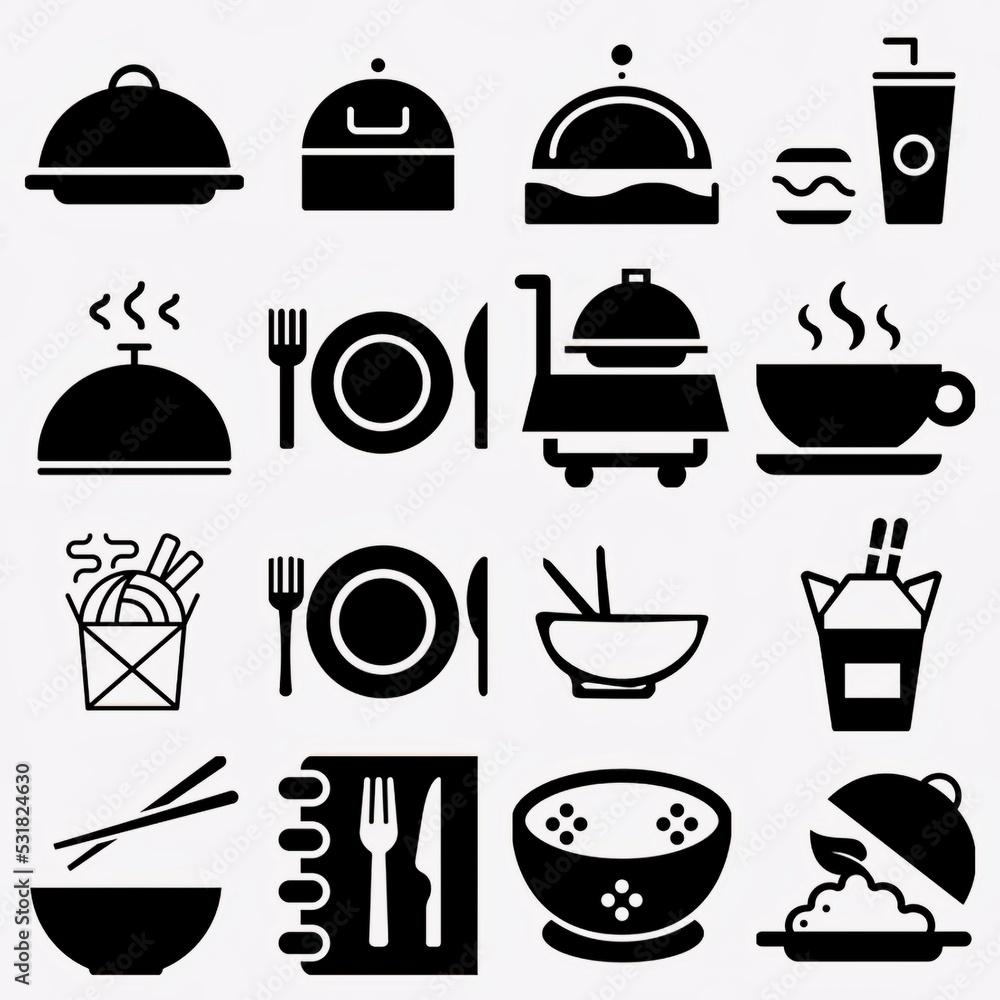 Big set of food icons