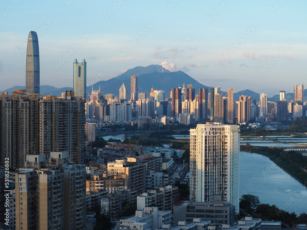 City of Shenzhen landscape facing HongKong border