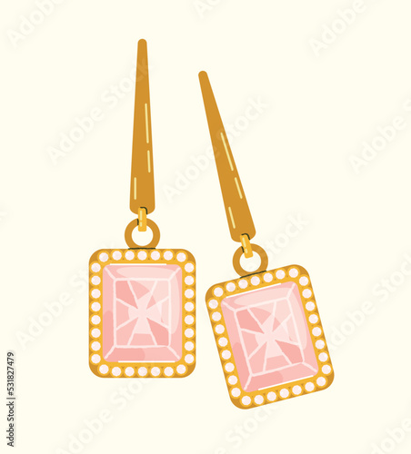 Luxurious golden jewelry