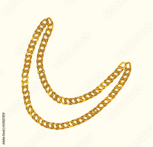 Luxurious golden jewelry