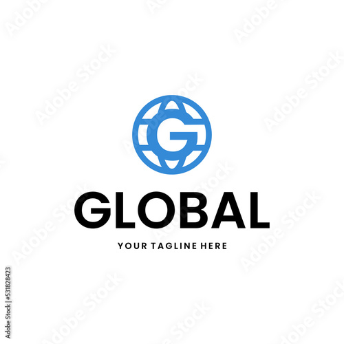 letter G global logo template