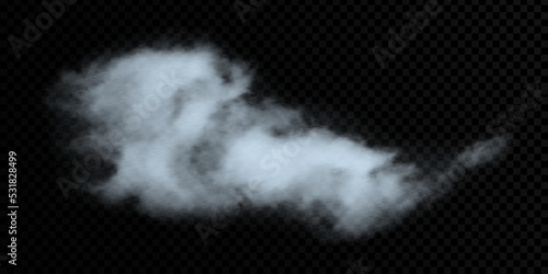 Vector cloud on a transparent background, smoke