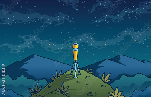 night sky milky way on mountain