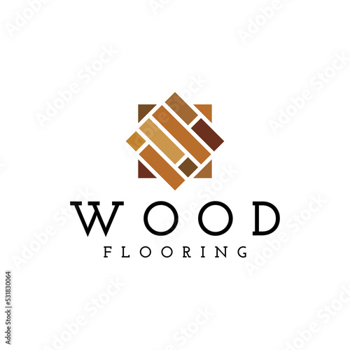 wood flooring logo design