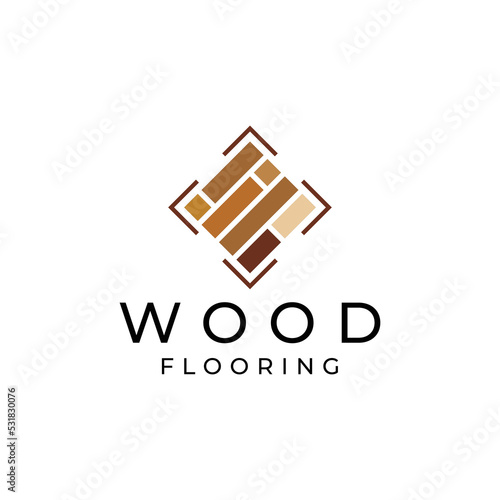 wood flooring logo design