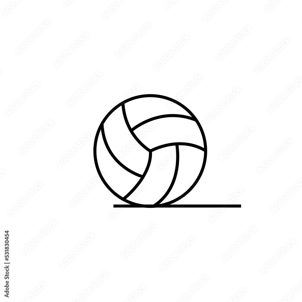VOLLEYBALL ICON line design template vector isolated illustration