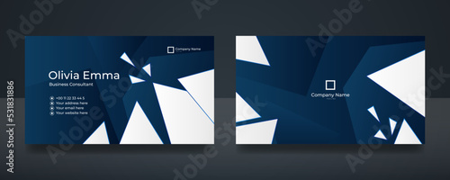 White Business card design template, Clean professional business card template, visiting card, business card template.