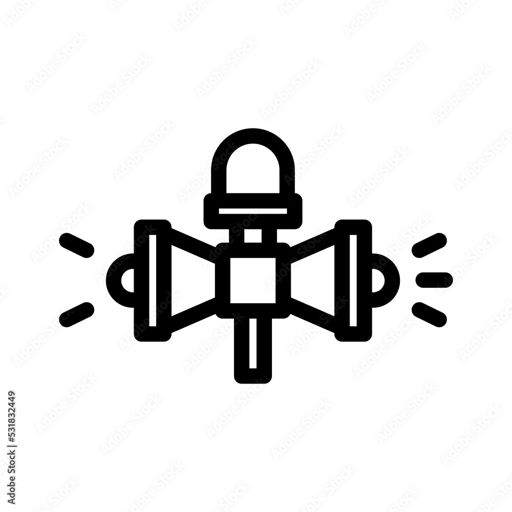 siren line icon illustration vector graphic siren line icon illustration vector graphic