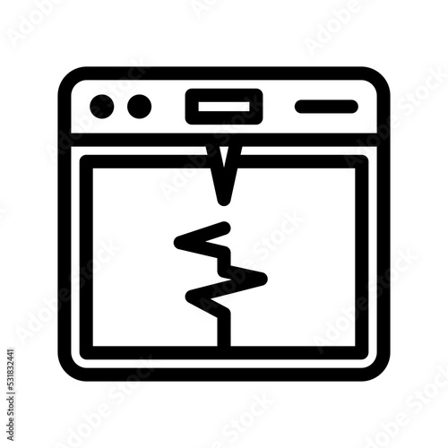 seismograph line icon illustration vector graphic