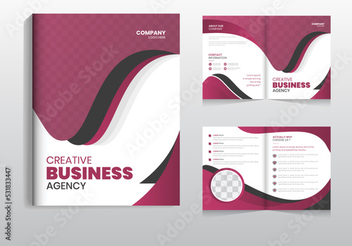 Professional corporate business company modern and multipurpose creative bi-fold Brochure template design