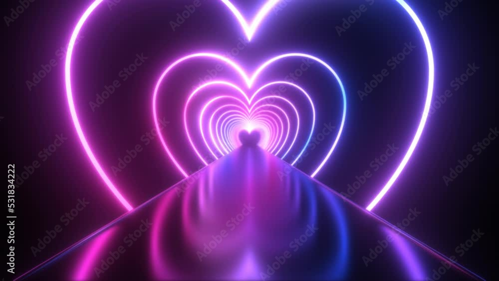 Ultraviolet Neon Heart Shape Tunnel Purple Futuristic Laser Lights - 4K Seamless VJ Loop Motion Background Animation Ultraviolet Neon Heart Shape Tunnel Purple Futuristic Laser Lights - 4K Seamless VJ Loop Motion Background Animation