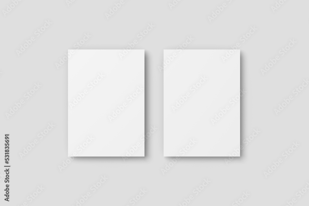 Blank postcard and envelope mockup Blank postcard and envelope mockup