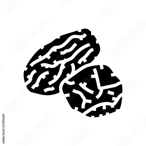 poria cocos mushroom glyph icon vector. poria cocos mushroom sign. isolated symbol illustration