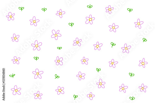 flower on white background paper art card