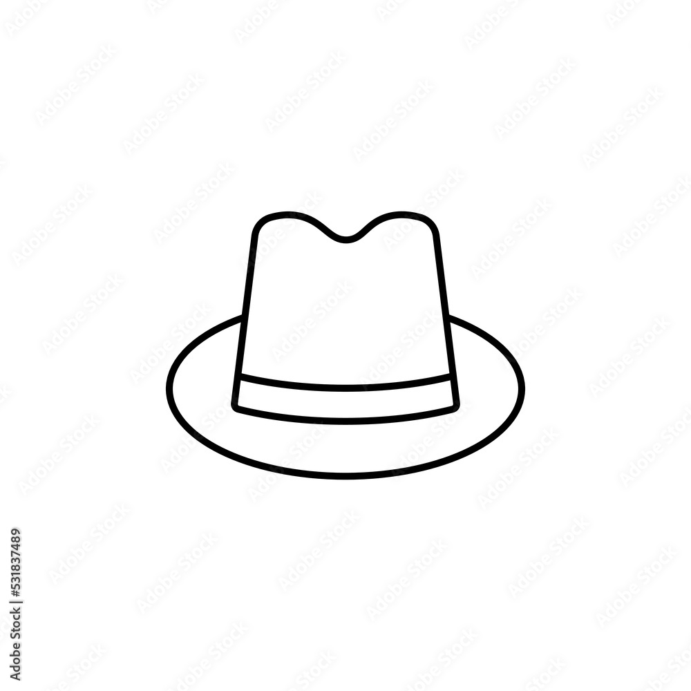 Graphic flat hat icon for your design and website Graphic flat hat icon for your design and website