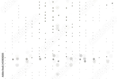 Light Black vector layout with bright snowflakes.