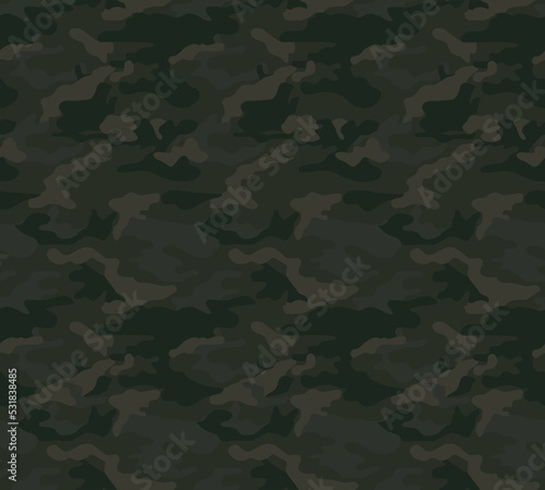 Camo Army Seamless Pattern Print Vector.