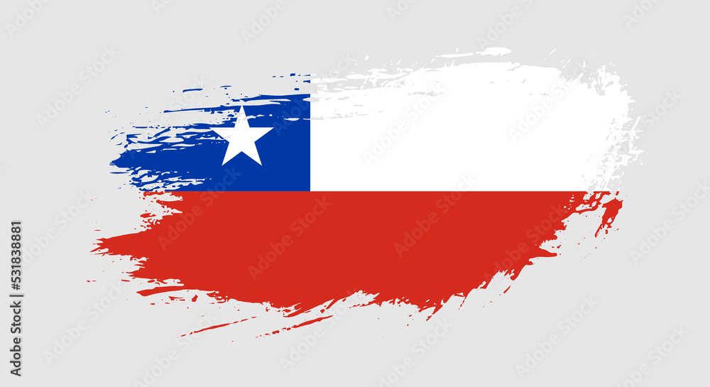 Free hand drawn grunge flag of Chile on isolated white background Free hand drawn grunge flag of Chile on isolated white background