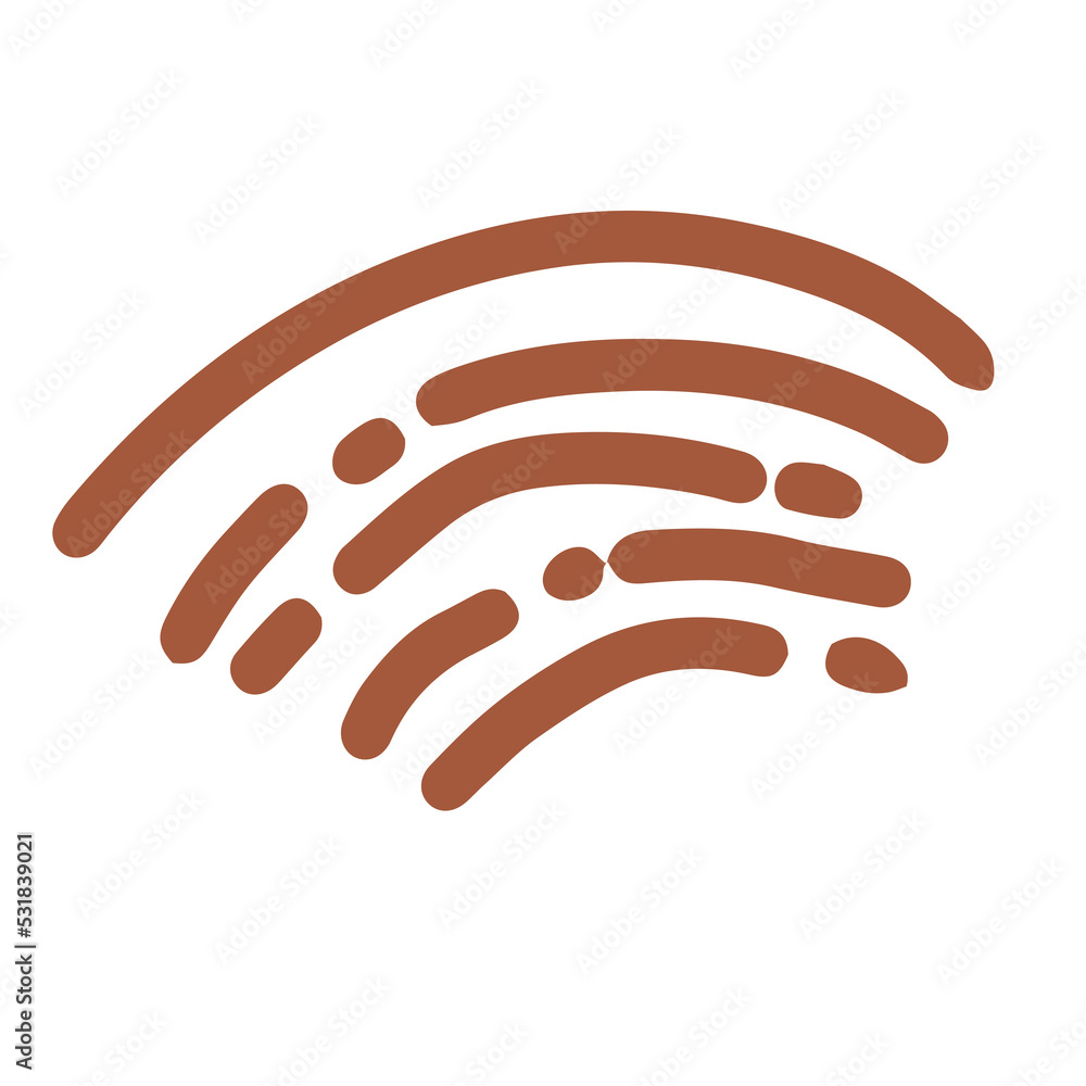 Obraz premium Hand drawn Abstract striped Shape