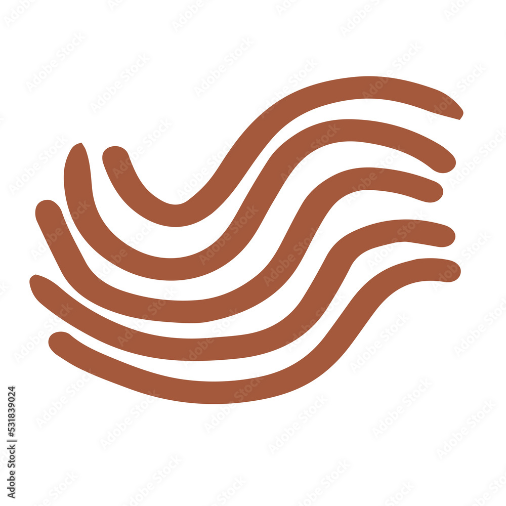 Hand drawn Abstract striped Shape Hand drawn Abstract striped Shape