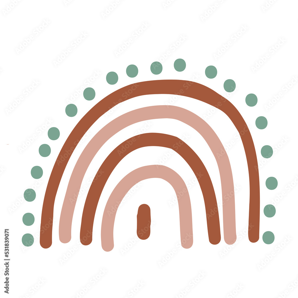 Hand drawn Abstract Rainbow Shape Hand drawn Abstract Rainbow Shape