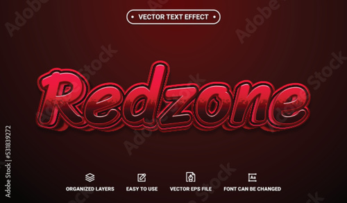 Redzone Editable Vector Text Effect.
