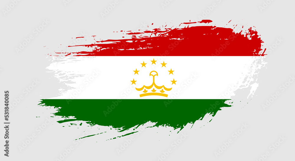Free hand drawn grunge flag of Tajikistan on isolated white background Free hand drawn grunge flag of Tajikistan on isolated white background